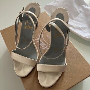 Christian Louboutin Loubigirl 85MM Satin Sandals 38.5